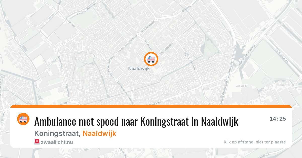 Ambulance met spoed naar Koningstraat in Naaldwijk — 22 jul 2026