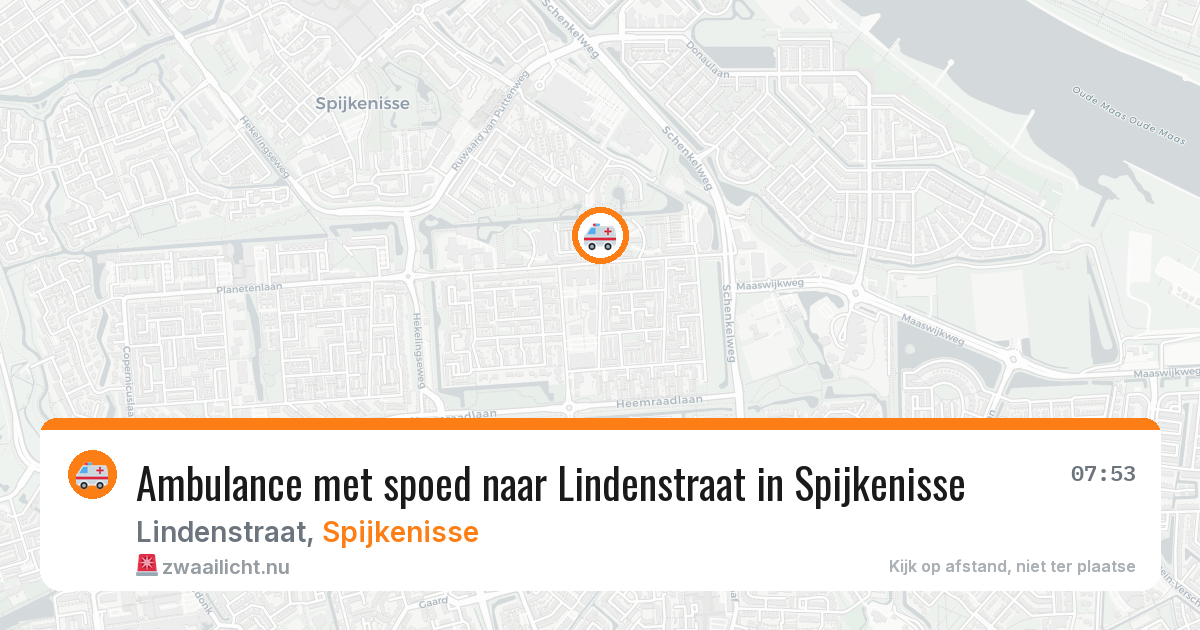 Ambulance met spoed naar Lindenstraat in Spijkenisse — 24 jul 2026