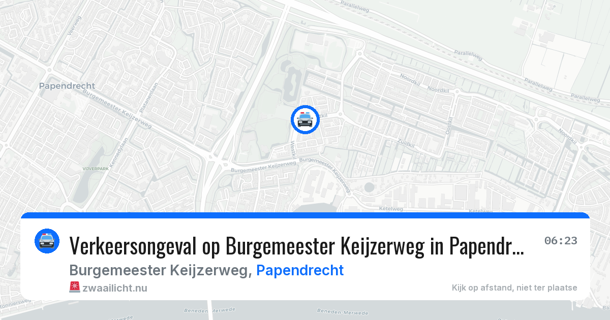 Verkeersongeval op Burgemeester Keijzerweg in Papendrecht — 5 mei 2026