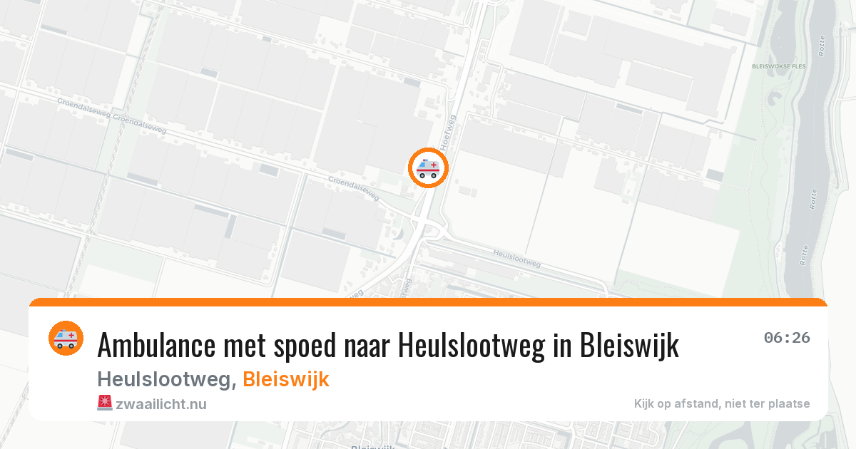 Ambulance met spoed naar Heulslootweg in Bleiswijk — 12 jul 2026