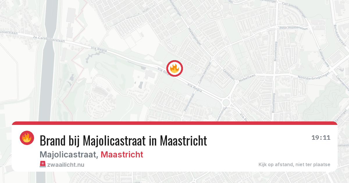 Brand bij Majolicastraat in Maastricht — 10 jul 2026