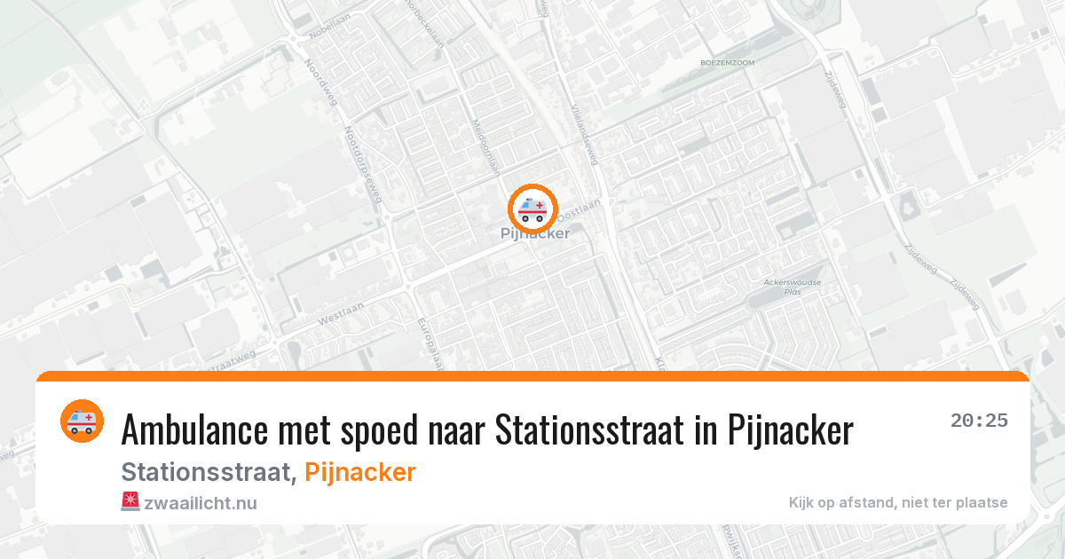 Ambulance met spoed naar Stationsstraat in Pijnacker — 6 jun 2026