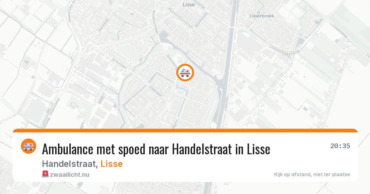 Ambulance met spoed naar Handelstraat in Lisse — 21 jul 2026