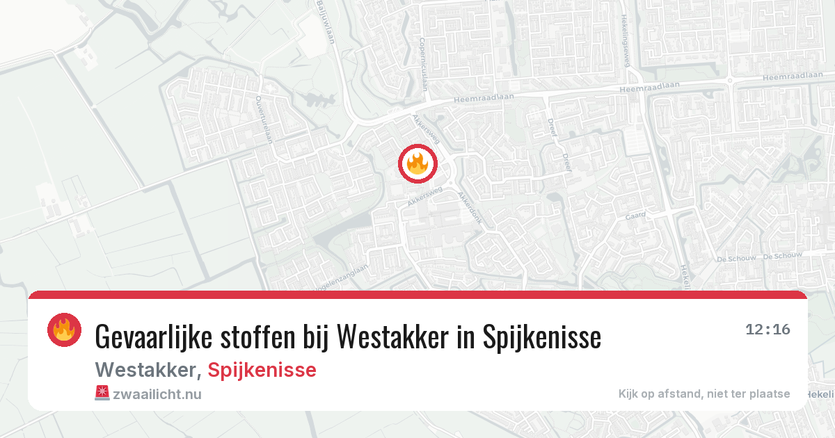 Gevaarlijke stoffen bij Westakker in Spijkenisse — 29 mei 2026