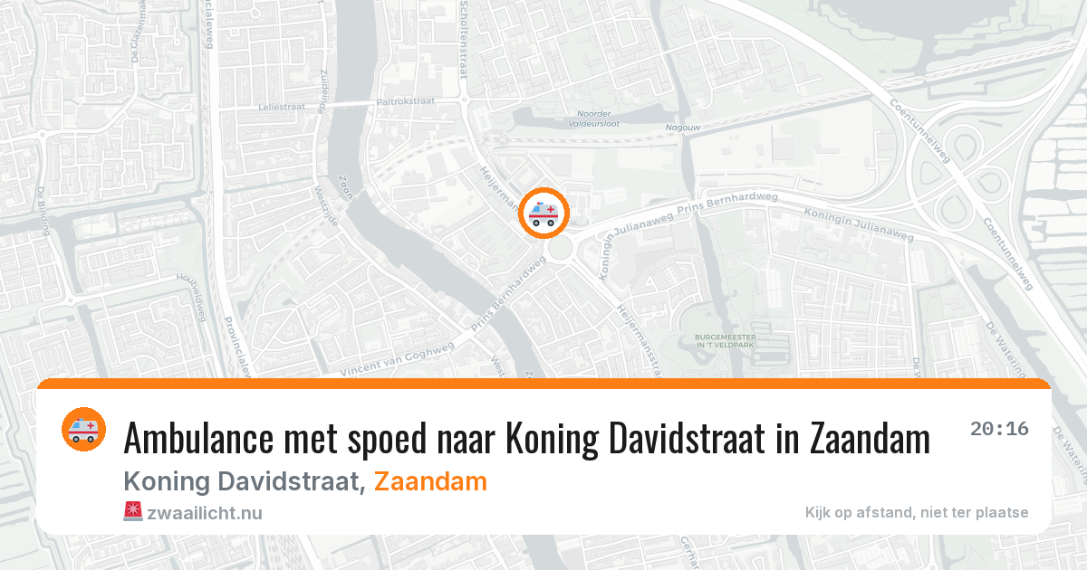 Ambulance met spoed naar Koning Davidstraat in Zaandam — 19 jul 2026