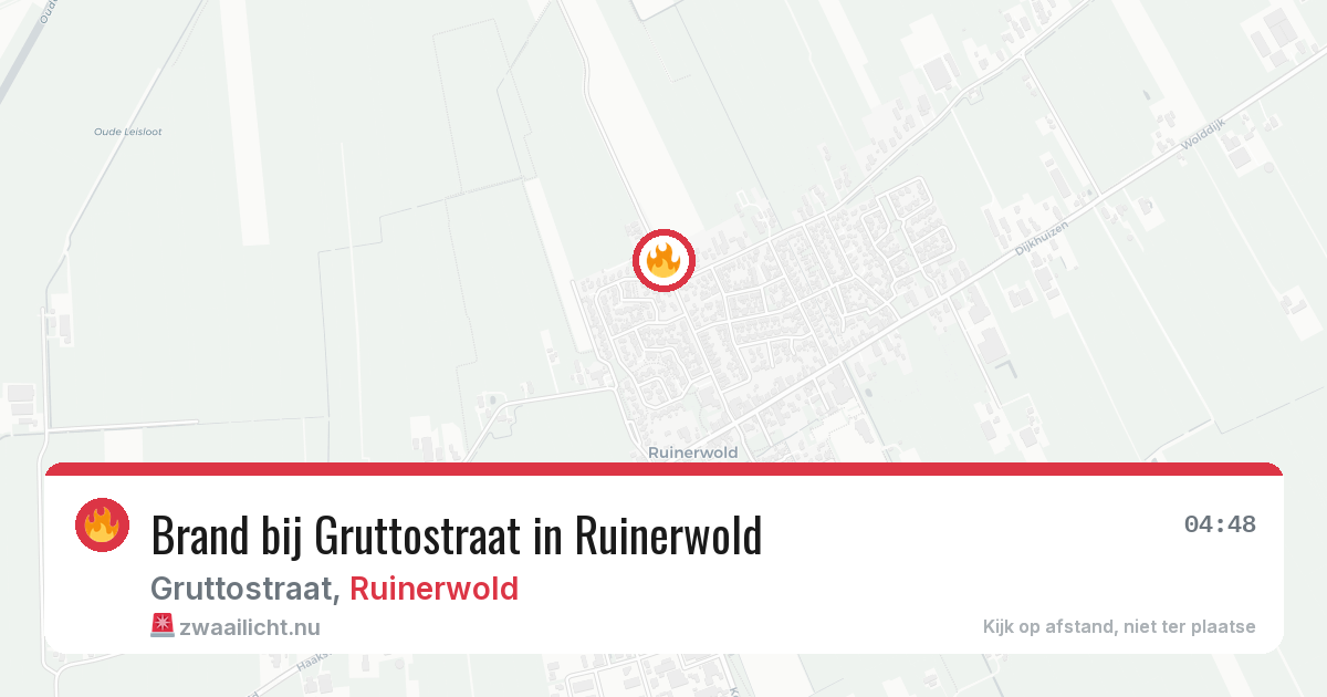 Brand bij Gruttostraat in Ruinerwold — 11 jul 2026