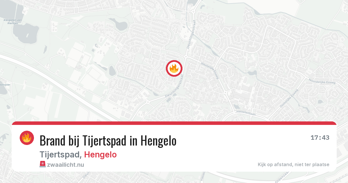 Brand bij Tijertspad in Hengelo — 29 mei 2026