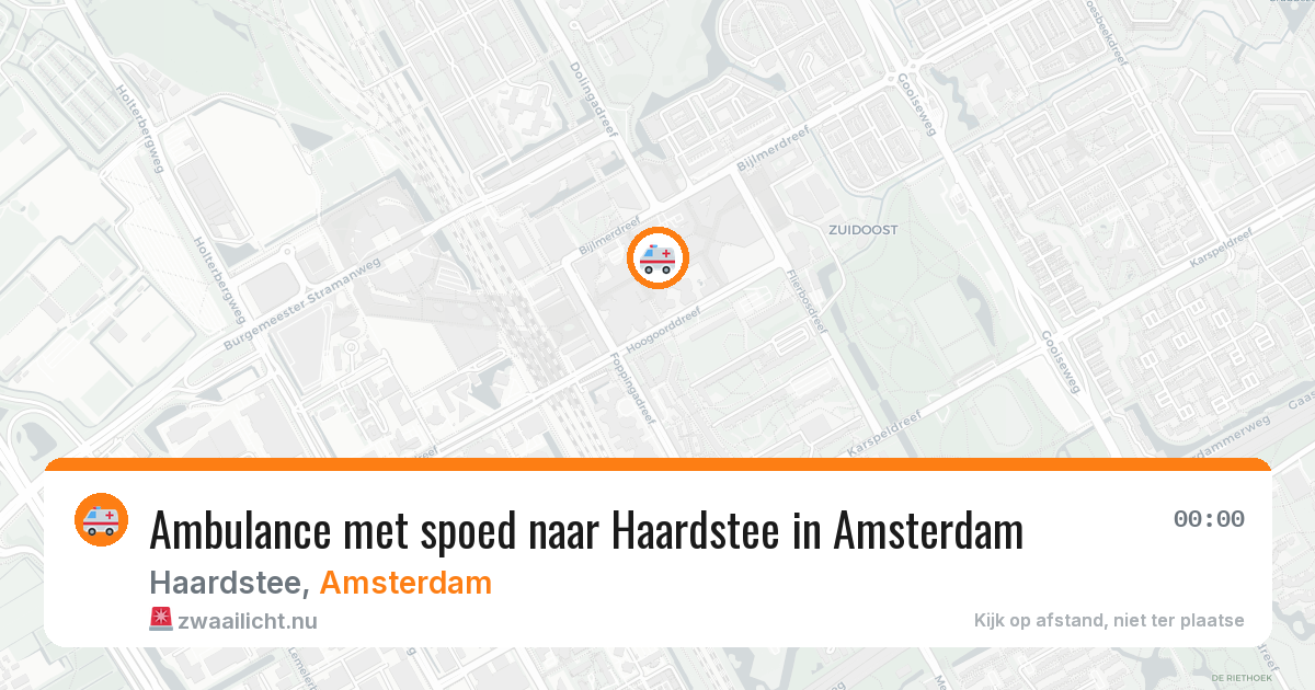 Ambulance met spoed naar Haardstee in Amsterdam — 7 apr 2026