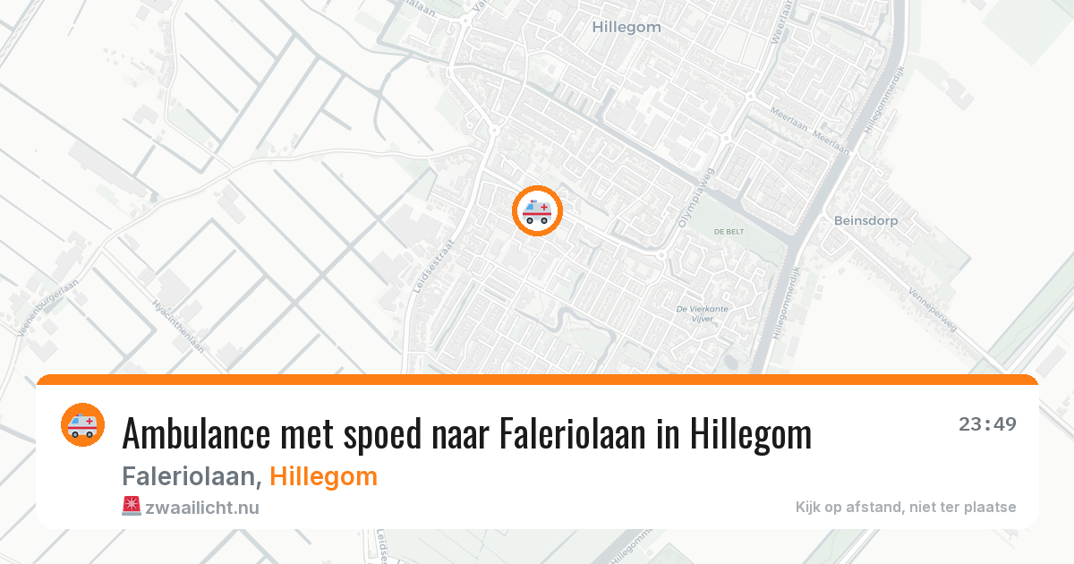Ambulance met spoed naar Faleriolaan in Hillegom — 18 feb 2026
