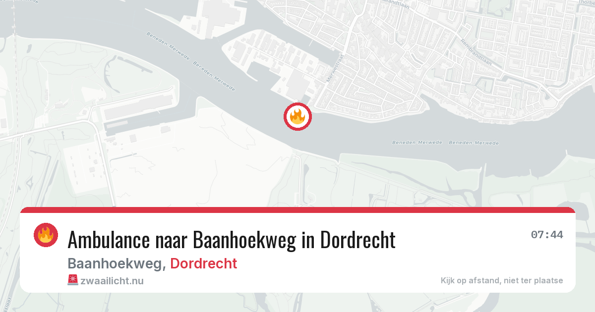 Ambulance naar Baanhoekweg in Dordrecht — 23 jul 2026