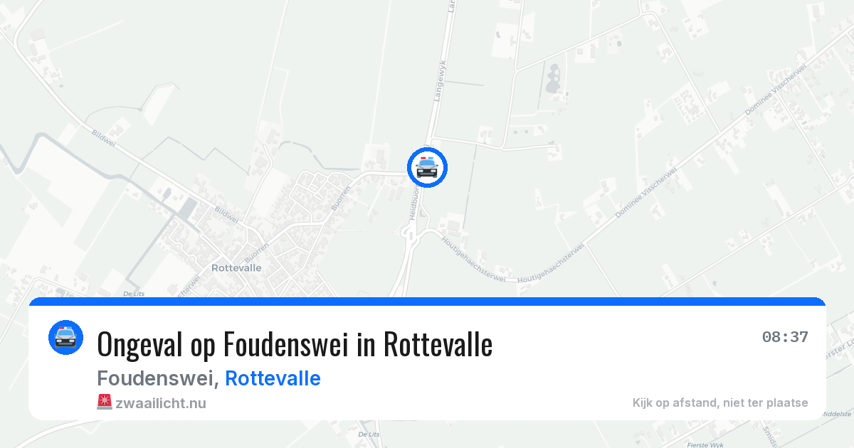 Ongeval op Foudenswei in Rottevalle — 7 apr 2026