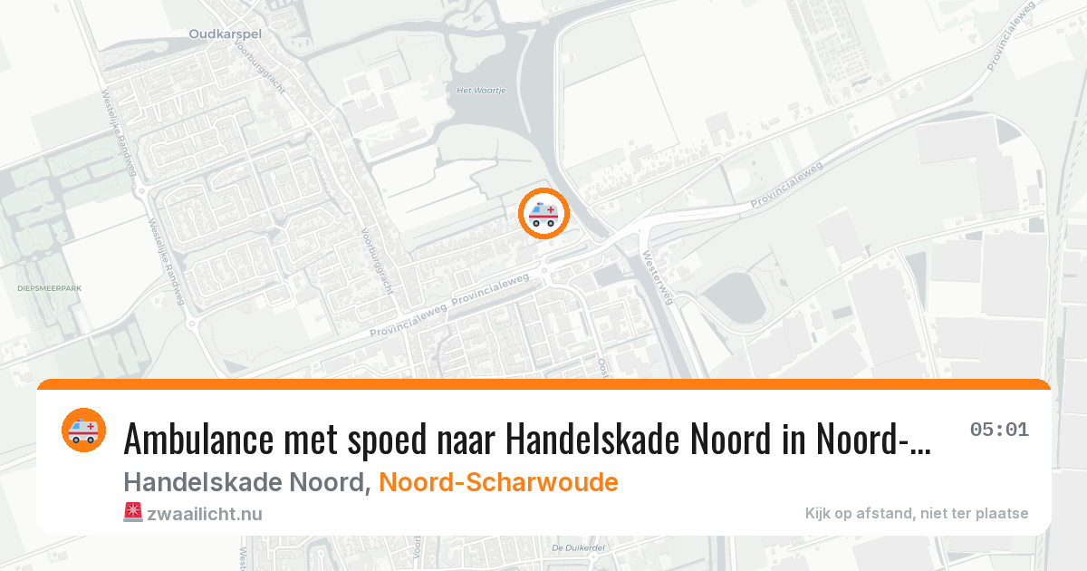 Ambulance met spoed naar Handelskade Noord in Noord-Scharwoude — 27 jul 2026