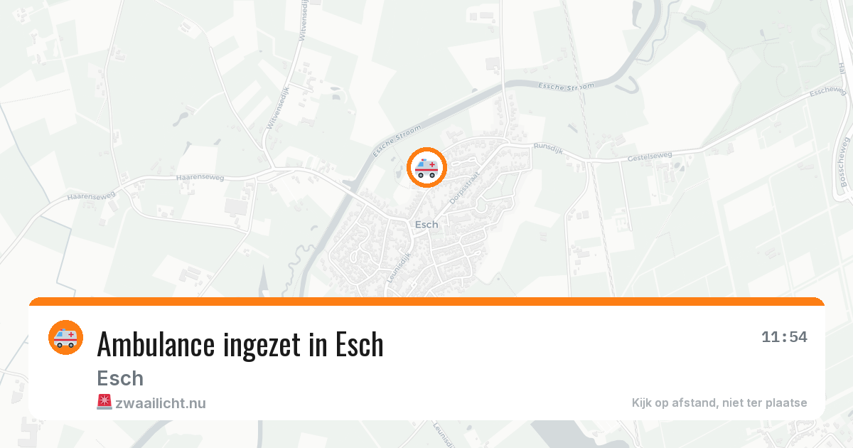 Ambulance ingezet in Esch — 6 mei 2026