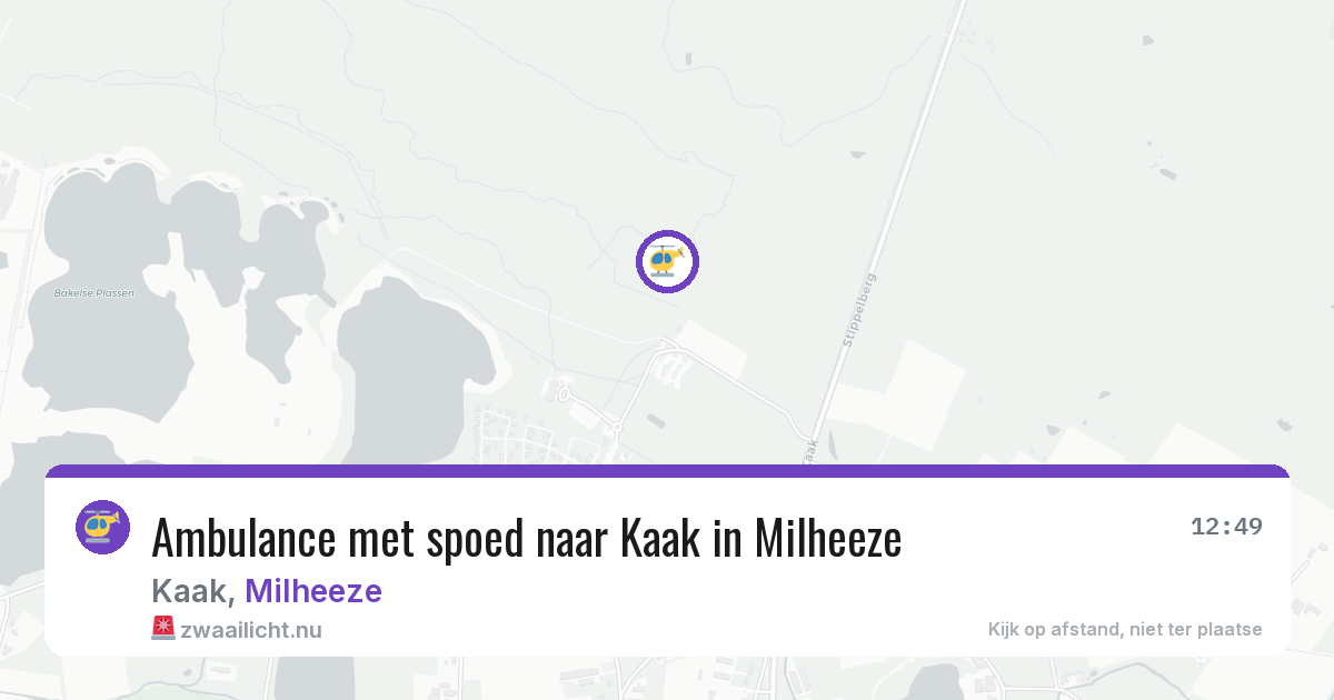 Ambulance met spoed naar Kaak in Milheeze — 30 jan 2026