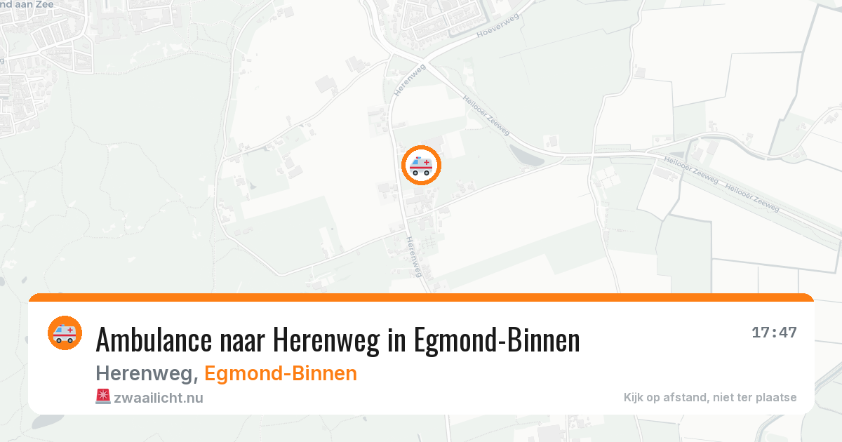 Ambulance naar Herenweg in Egmond-Binnen — 23 mei 2026