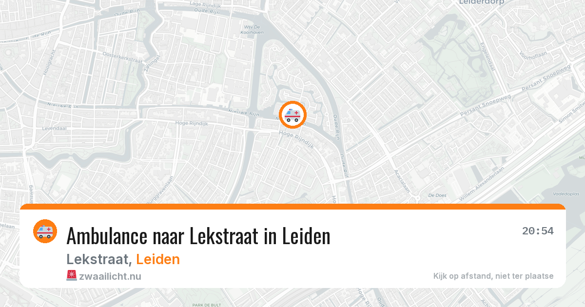 Ambulance naar Lekstraat in Leiden — 21 jul 2026
