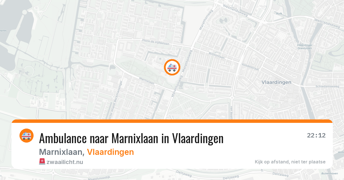 Ambulance naar Marnixlaan in Vlaardingen — 12 jul 2026