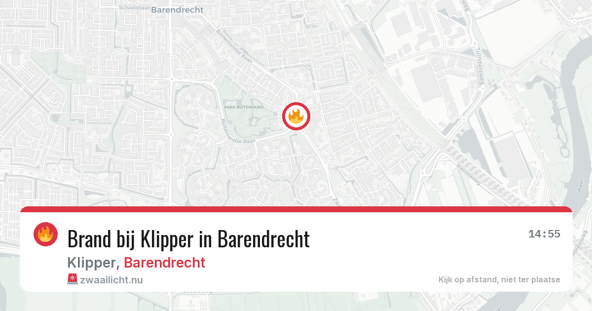 Brand bij Klipper in Barendrecht — 25 mei 2026