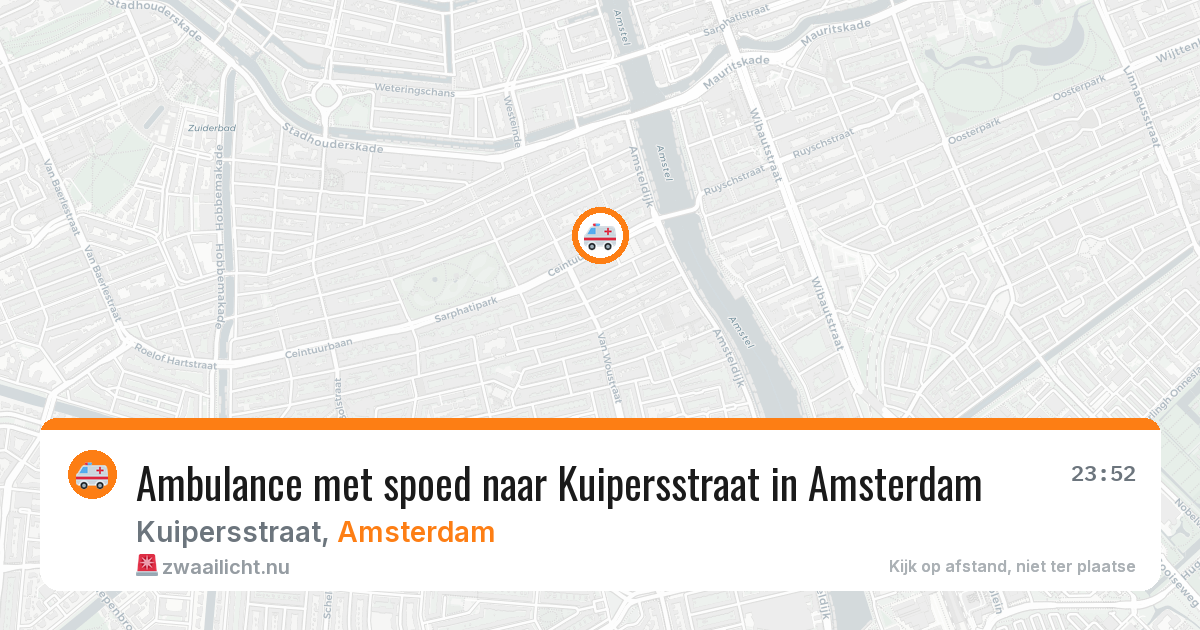 Ambulance met spoed naar Kuipersstraat in Amsterdam — 7 jun 2026