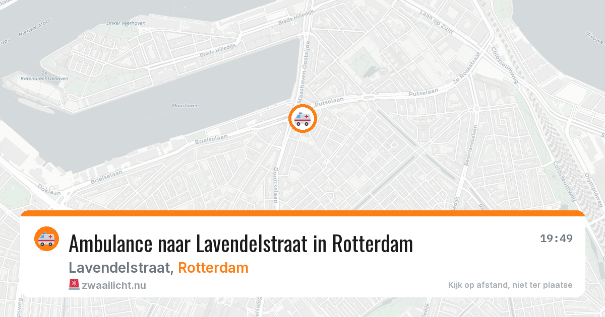 Ambulance naar Lavendelstraat in Rotterdam — 13 jul 2026