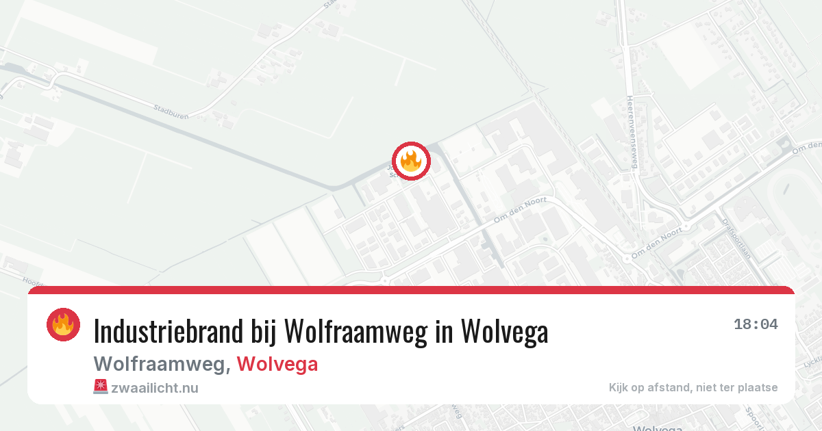 Industriebrand bij Wolfraamweg in Wolvega — 27 apr 2026