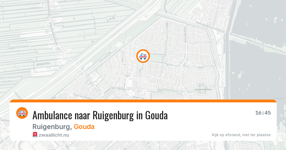 Ambulance naar Ruigenburg in Gouda — 25 jul 2026