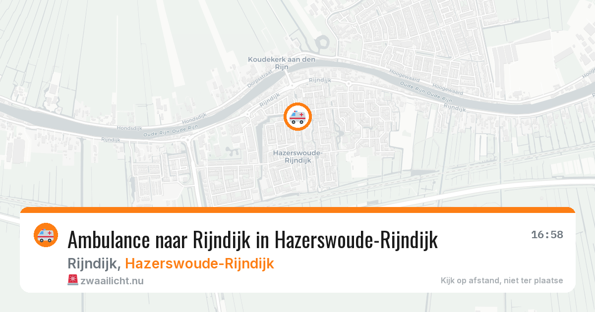 Ambulance naar Rijndijk in Hazerswoude-Rijndijk — 31 mrt 2026