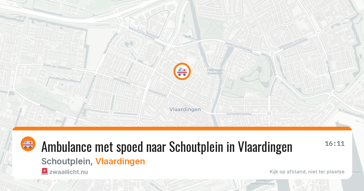 Ambulance met spoed naar Schoutplein in Vlaardingen — 14 jul 2026