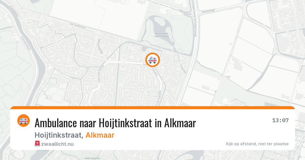 Ambulance naar Hoijtinkstraat in Alkmaar — 14 mei 2026