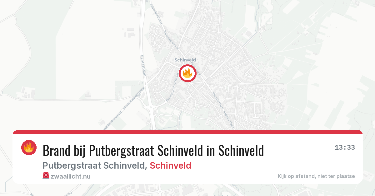 Brand bij Putbergstraat Schinveld in Schinveld — 8 mrt 2026