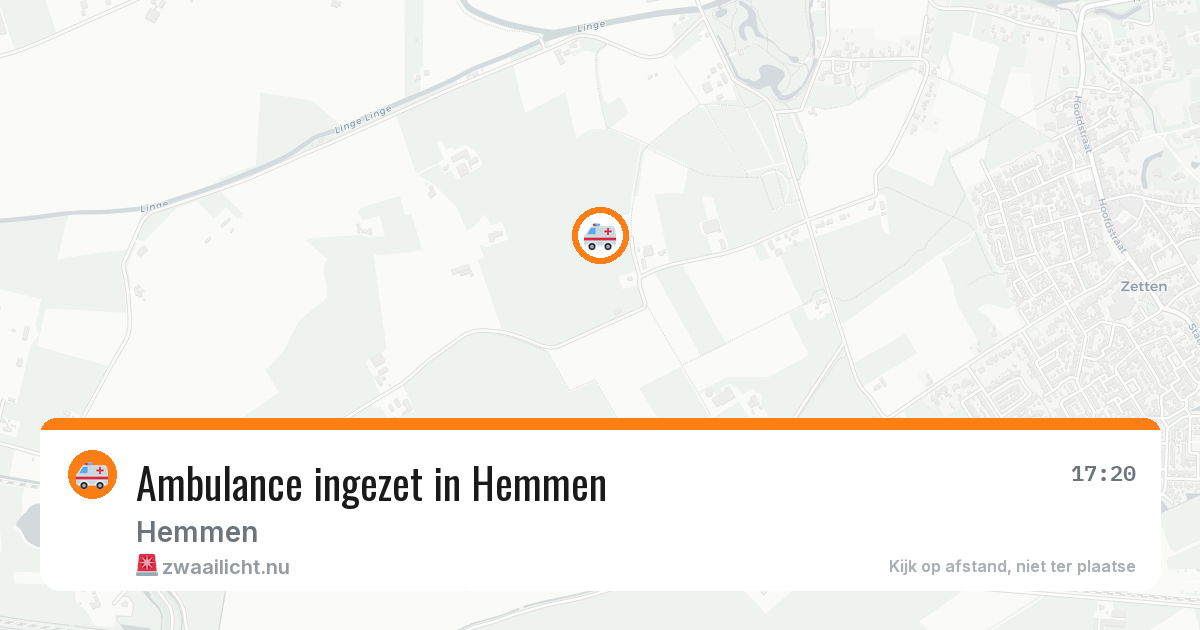 Ambulance ingezet in Hemmen — 10 mei 2026