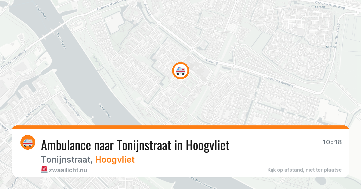 Ambulance naar Tonijnstraat in Hoogvliet — 22 jul 2026