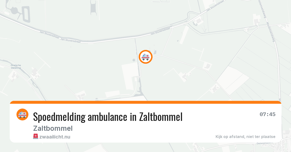 Spoedmelding ambulance in Zaltbommel — 10 jul 2026