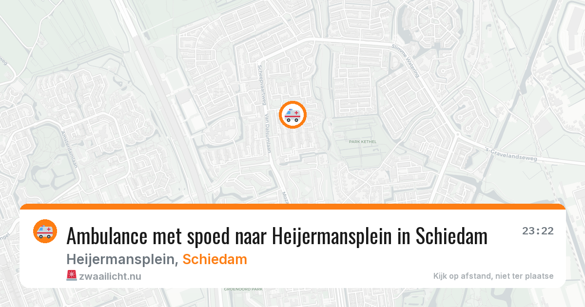 Ambulance met spoed naar Heijermansplein in Schiedam — 13 mei 2026