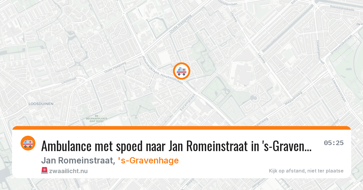 Ambulance met spoed naar Jan Romeinstraat in 's-Gravenhage — 12 jul 2026