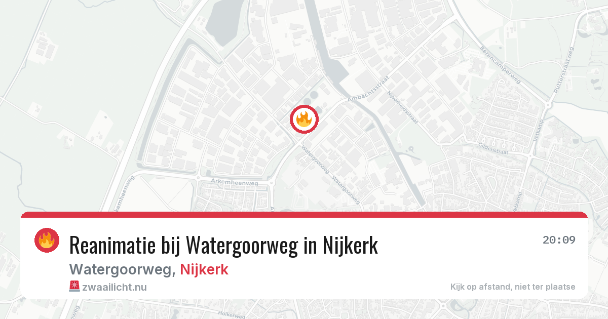 Reanimatie bij Watergoorweg in Nijkerk — 24 mrt 2026