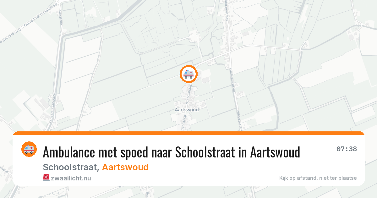 Ambulance met spoed naar Schoolstraat in Aartswoud — 25 mrt 2026