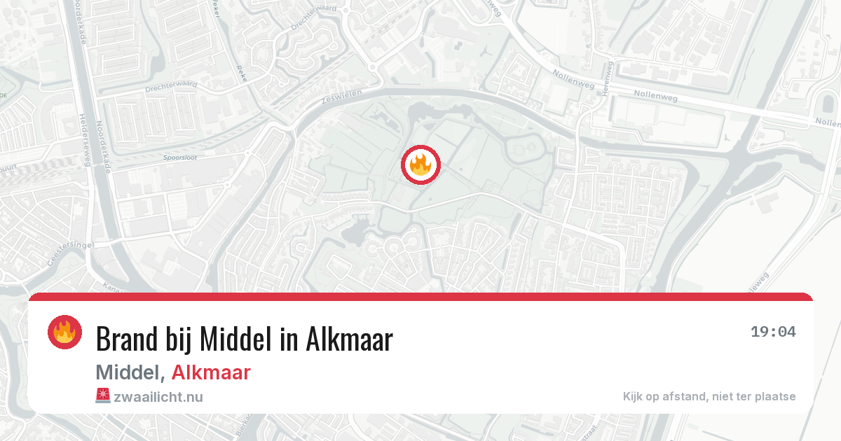 Brand bij Middel in Alkmaar — 24 mrt 2026