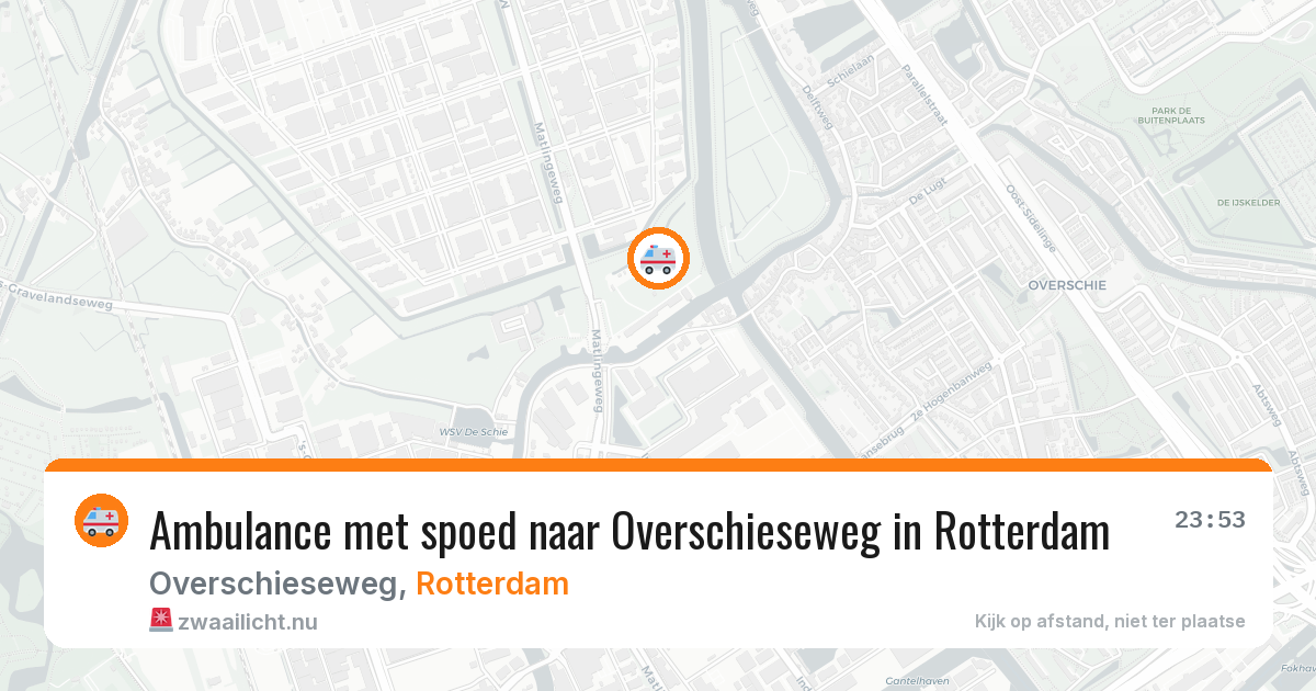 Ambulance met spoed naar Overschieseweg in Rotterdam — 18 jul 2026