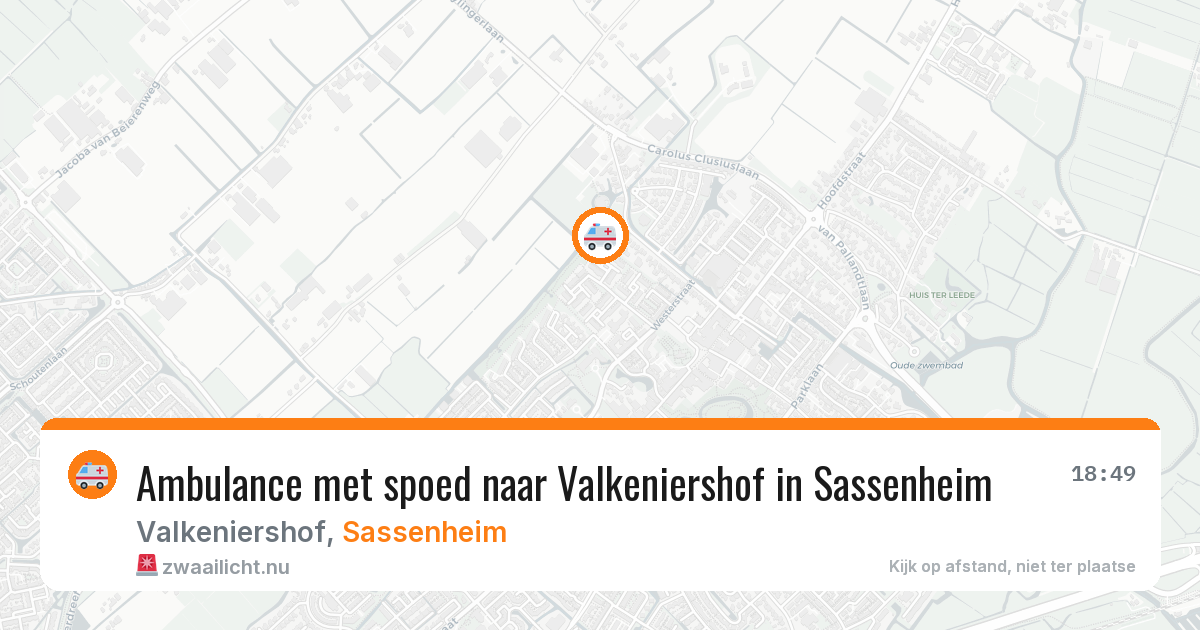 Ambulance met spoed naar Valkeniershof in Sassenheim — 7 jul 2026