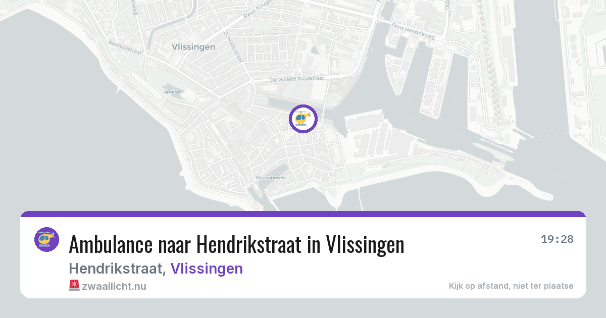 Ambulance naar Hendrikstraat in Vlissingen — 26 jul 2026
