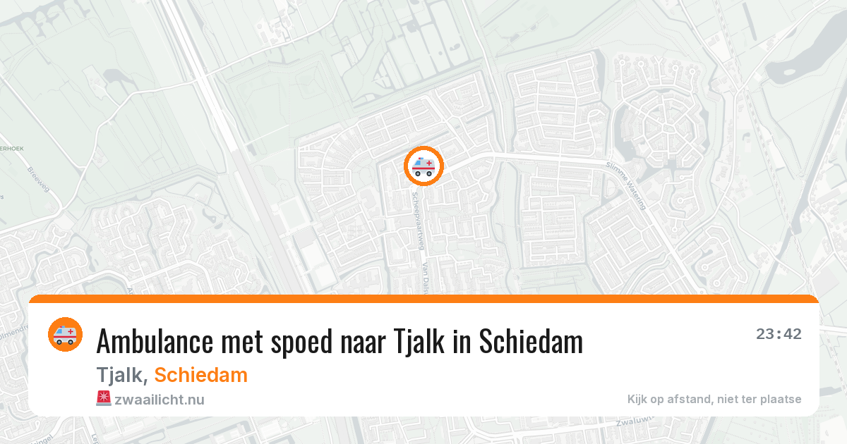 Ambulance met spoed naar Tjalk in Schiedam — 24 mrt 2026