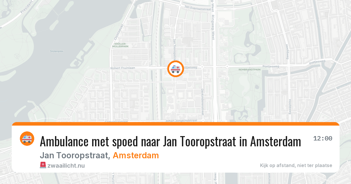 Ambulance met spoed naar Jan Tooropstraat in Amsterdam — 3 jul 2026
