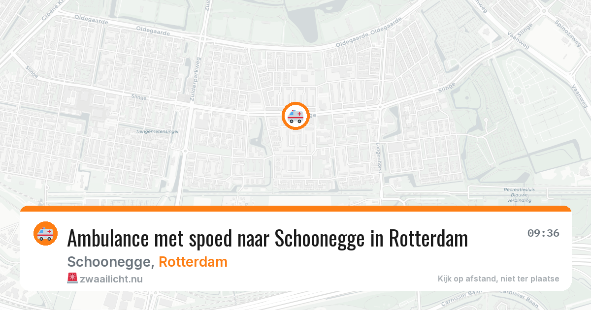 Ambulance met spoed naar Schoonegge in Rotterdam — 11 jul 2026