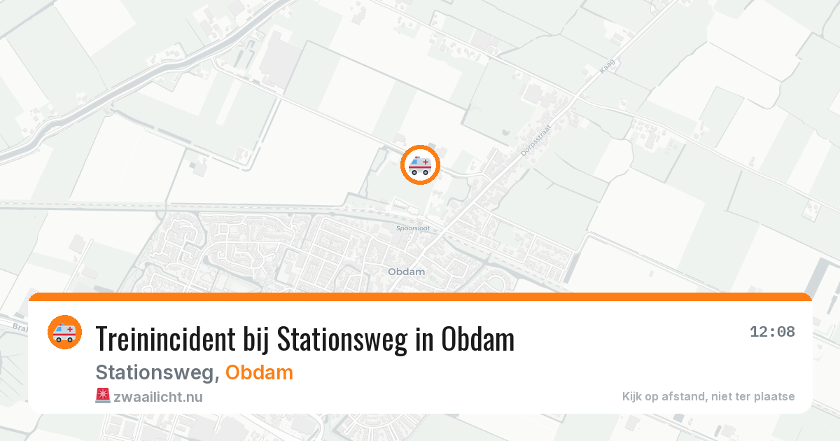 Treinincident bij Stationsweg in Obdam — 21 jul 2026