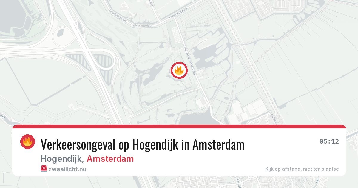 Verkeersongeval op Hogendijk in Amsterdam — 22 mrt 2026