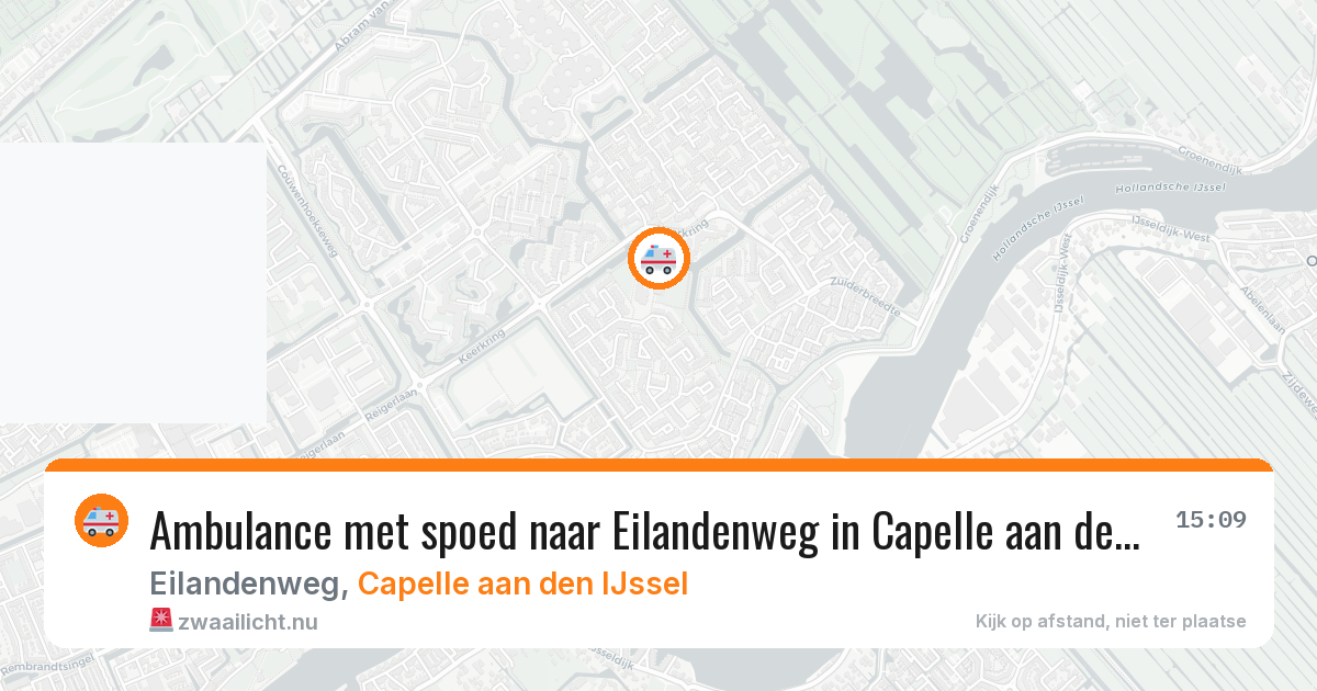 Ambulance met spoed naar Eilandenweg in Capelle aan den IJssel — 10 jul 2026