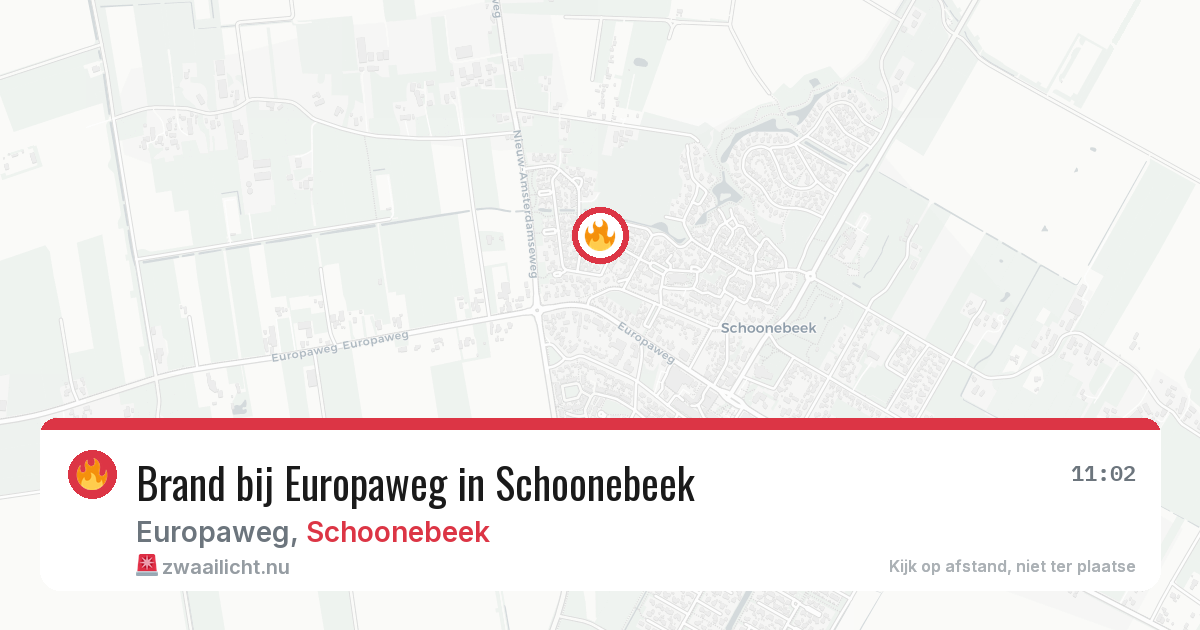 Brand bij Europaweg in Schoonebeek — 20 jul 2026