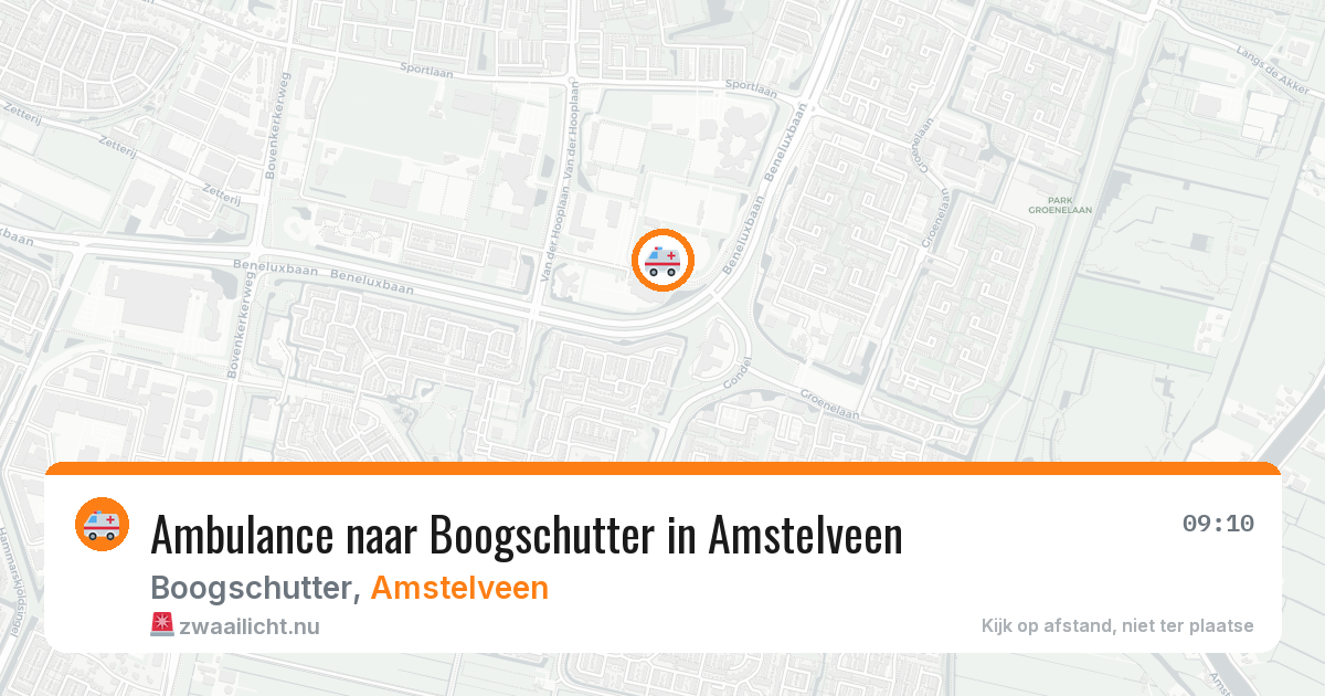 Ambulance naar Boogschutter in Amstelveen — 15 jul 2026