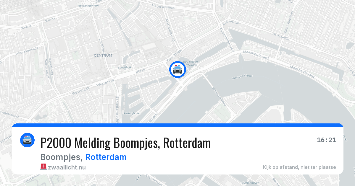 P2000 Melding Boompjes, Rotterdam — 23 mrt 2026